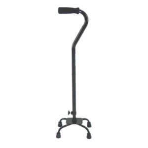 Daily Living Aids: Walking Stick - Quad Small Black