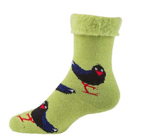 Pukeko Bed Socks With Non Slip Feature