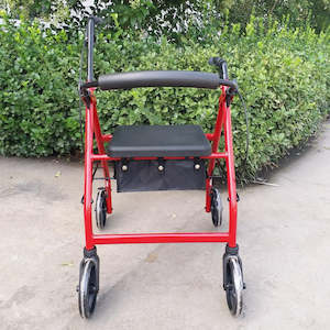 Mobility: AML Rollator 6IN Red Maxhealth