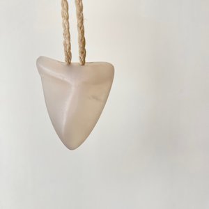 Chalcedony Shark’s Tooth Necklace