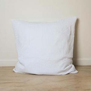 100% Cotton Waffle Euro Pillowcase- White