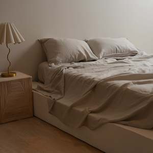 Linen Sheets: 100% French Flax Linen Sheet Set- Cloud