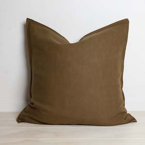 100% French Flax Linen Euro pillowcase- Khaki