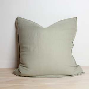 100% French Flax Linen Euro pillowcase- Sage