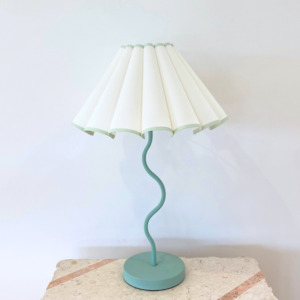 Homeware: Harper Wavy Lamp- Sage