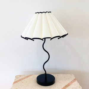 Homeware: Harper Wavy Lamp- Black