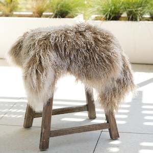 Tibetan Lambskin Rug - Fawn with Tips