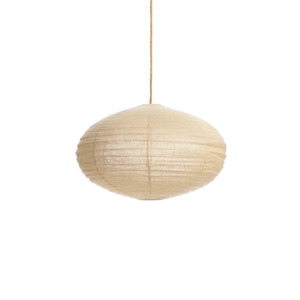 Taupe Linen Lantern- Oval 80cm