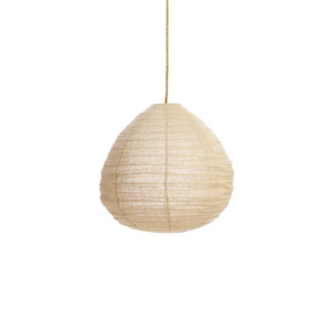 Taupe Linen Lantern- Pear 70cm