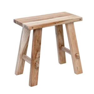 Small Teak Bench- Natural