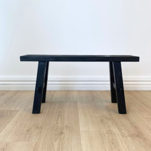 Medium Reclaimed Wood Bench- Black