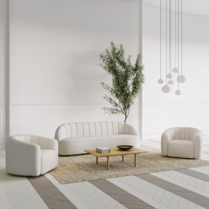 The Boucle Edit: Channelled Linen Sofa