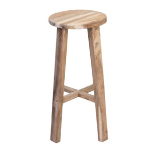 Reclaimed Teak Tall Stool- Natural