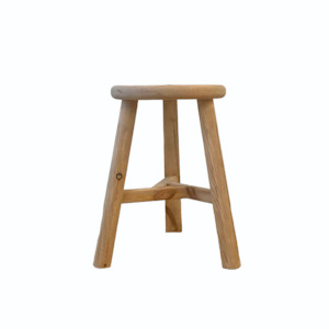 Reclaimed Wooden Tripod Stool- Ash