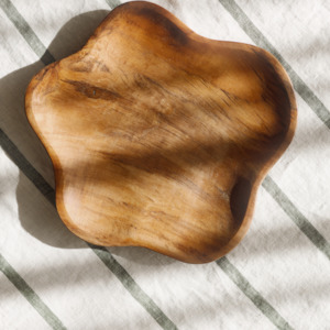 Serveware: Wonky Teak Bowl- Large