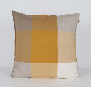 Gift: Giant Check Cushion Mustard 60x60cm