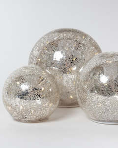 Crackle Silver Orb - 3 sizes