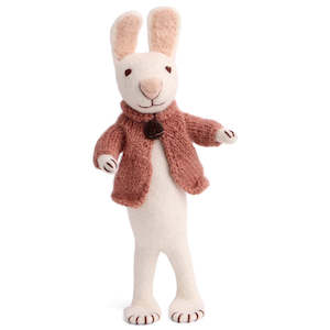 Gift: Big Bunny - White with Rose Jacket