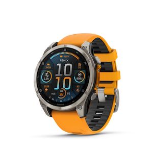 Garmin Fenix 8 51mm AMOLED Sapphire (Titanium with Spark Orange/Graphite Silicone Band)