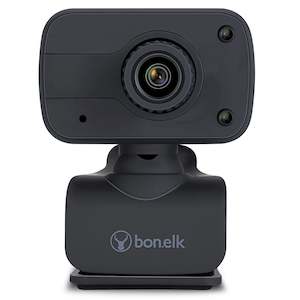 Work From Home: Bonelk USB Webcam, Clip On, 1080p (Black)