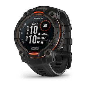 Garmin Instinct 3 – 50 mm, Solar Black with Charcoal Silicone Band