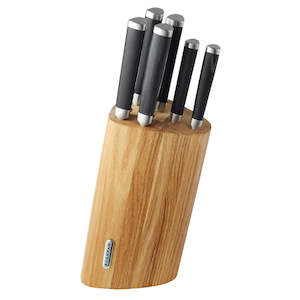 Scanpan Maitre D' 7 Piece Knife Block Oak