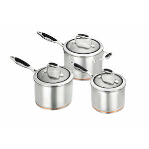 Scanpan: Scanpan Coppernox 3 Piece Saucepan Set