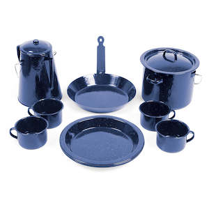 Campfire 11 Piece Enamel Cookware Set (Navy)