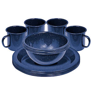 Campfire Dinnerset 4 Person Enamel (Navy)