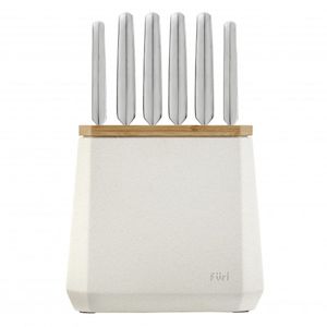 Knife Blocks: Furi Stone Knife Block Set 7pc (Snow Terazzo)