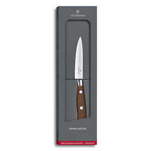 Victorinox Wood Forged Kitchen Plain Edge Knife 10cm (3 Rivet)