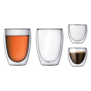 Bodum Pavina Double Wall 4 Piece Set (2 x 80ml, 2 x 350ml)