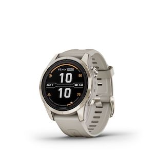 Garmin Fenix 7S Pro Sapphire Solar (Gold with Light Sand Band)