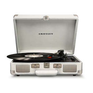 Turntables & Record Players: Crosley Cruiser White Sands - Bluetooth Portable Turntable