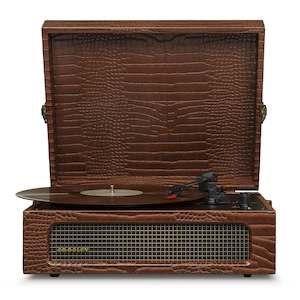 Crosley Voyager Brown Croc - Bluetooth Portable Turntable