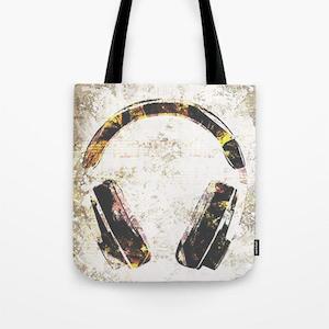 Bags: Headphone Tote Bag