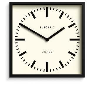 Under 100: Newgate Jones Box Wall Clock Black