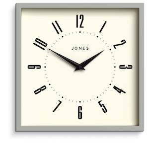 Under 100: Newgate Jones Box Wall Clock Grey