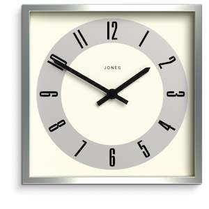 Under 100: Newgate Jones Box Wall Clock Silver