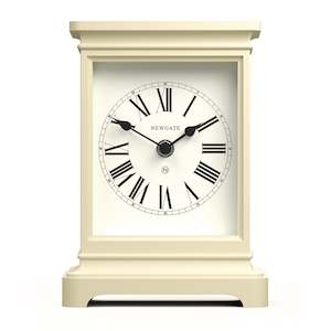 Newgate Time Lord Mantel Clock Matte Linen White