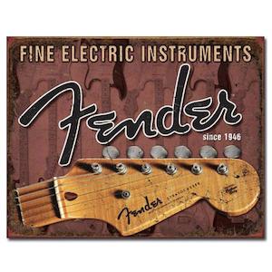 Fender Headstock Tin Sign