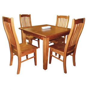 Solid NZ Pine 5-piece Dining Set