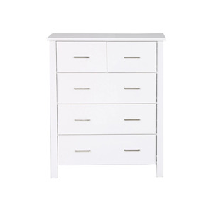 Tiana 5-drawer tallboy – White