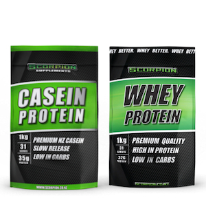 Scorpion Whey Protein 1kg & Casein 1kg Stack