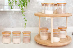 12 Herbs and Spice Jars (200mls)  with 2 Tier Turntable