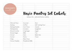 Pantry Set Labels