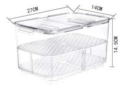 Fridge Storage Container with Drainage Valve  -Large