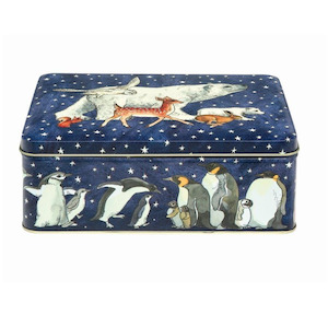 Winter Animals Rectangle Tin