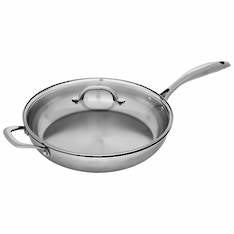 Premium Steel 32cm Saute Pan with Lid