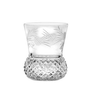 Crystal: Flower Of Scotland Thistle Shape Tumbler Large Set of 2